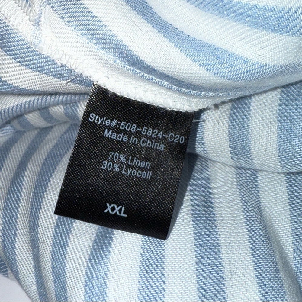 Jenni Kayne White and Light Gray Striped Midi Dress - Picture 8 of 9
